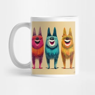 3 Colorful Canine Friends Mug